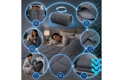 Pătura grea antistres - Sensory Gray 7 kg, 200 × 150 cm
