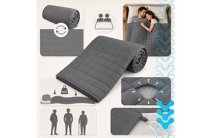Pătura grea antistres - Sensory Gray 8 kg, 200 × 150 cm