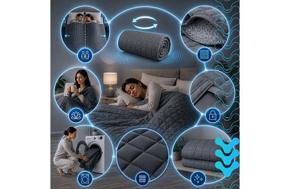 Pătura grea antistres - Sensory Gray 8 kg, 200 × 150 cm