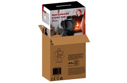 Ventilator cu cinci palete KAMINER - alimentat de căldură