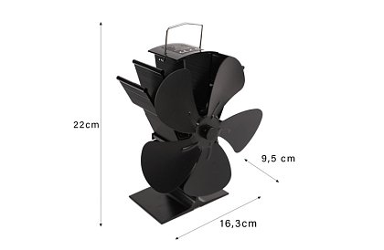 Ventilator cu cinci palete KAMINER - alimentat de căldură