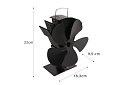 Ventilator cu cinci palete KAMINER - alimentat de căldură
