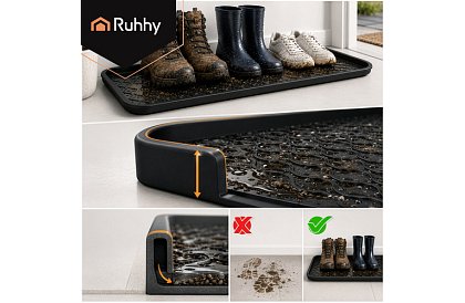 Suport pentru încălțăminte – suport pentru încălțăminte XXL, 75,5 × 38 cm, negru