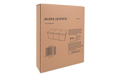XXL cutie pentru jucării 132 l cu capac, organizator negru 94 cm