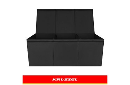 XXL cutie pentru jucării 132 l cu capac, organizator negru 94 cm