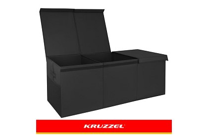 XXL cutie pentru jucării 132 l cu capac, organizator negru 94 cm