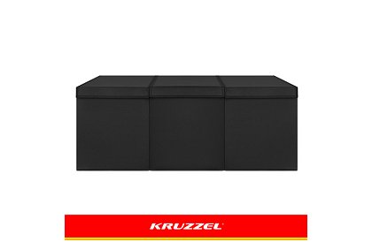 XXL cutie pentru jucării 132 l cu capac, organizator negru 94 cm