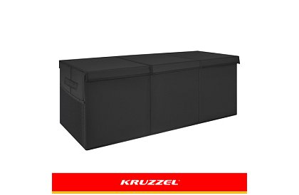 XXL cutie pentru jucării 132 l cu capac, organizator negru 94 cm
