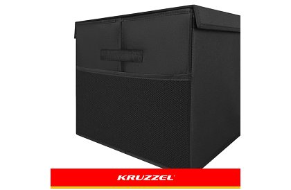 XXL cutie pentru jucării 132 l cu capac, organizator negru 94 cm