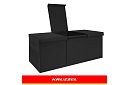 XXL cutie pentru jucării 132 l cu capac, organizator negru 94 cm