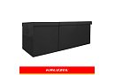 XXL cutie pentru jucării 132 l cu capac, organizator negru 94 cm