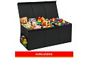 XXL cutie pentru jucării 132 l cu capac, organizator negru 94 cm