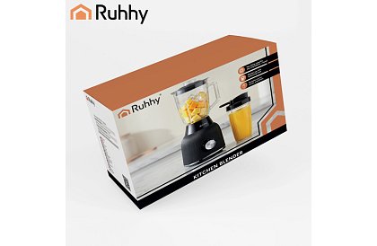 Blender din sticlă de 1200 W cu zdrobire de gheață, recipient din sticlă și 2 sticle portabile