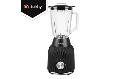 Blender din sticlă de 1200 W cu zdrobire de gheață, recipient din sticlă și 2 sticle portabile