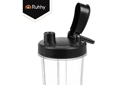 Blender din sticlă de 1200 W cu zdrobire de gheață, recipient din sticlă și 2 sticle portabile