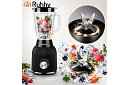 Blender din sticlă de 1200 W cu zdrobire de gheață, recipient din sticlă și 2 sticle portabile