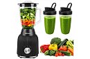 Blender din sticlă de 1200 W cu zdrobire de gheață, recipient din sticlă și 2 sticle portabile