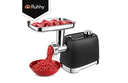 Răzătoare electrică pentru carne 2400 W, funcție de reversare, 3 site din oțel