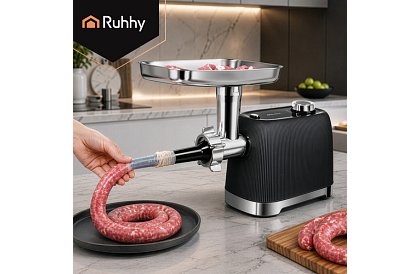 Răzătoare electrică pentru carne 2400 W, funcție de reversare, 3 site din oțel