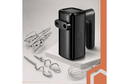 Mixer manual 800 W, 5 viteze, Turbo, cârlige de frământat