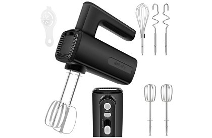Mixer manual 800 W, 5 viteze, Turbo, cârlige de frământat