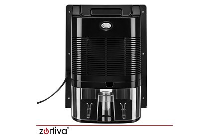 Dezumidificator de aer Zortiva 90 W, 2 l, higrometru, temporizator, telecomandă – negru