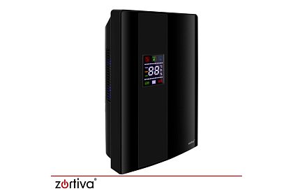 Dezumidificator de aer Zortiva 90 W, 2 l, higrometru, temporizator, telecomandă – negru