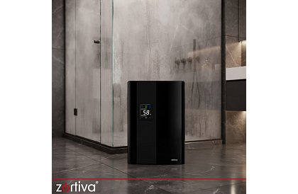 Dezumidificator de aer Zortiva 90 W, 2 l, higrometru, temporizator, telecomandă – negru