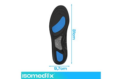 Inserts din gel pentru încălțăminte 37–42, amortizatoare, suport pentru arc, 2 buc.