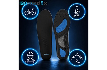 Inserts din gel pentru încălțăminte 37–42, amortizatoare, suport pentru arc, 2 buc.