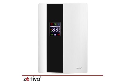 Dezumidificator de aer Zortiva 90 W, 2 l, higrometru, temporizator, telecomandă - alb