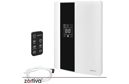 Dezumidificator de aer Zortiva 90 W, 2 l, higrometru, temporizator, telecomandă - alb
