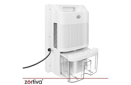 Dezumidificator de aer Zortiva 90 W, 2 l, higrometru, temporizator, telecomandă - alb