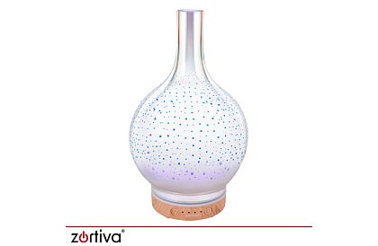 Aromaterapie difuzor Zortiva 200 ml, lampă LED RGB, efect 3D, aromaterapie