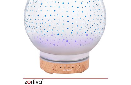 Aromaterapie difuzor Zortiva 200 ml, lampă LED RGB, efect 3D, aromaterapie