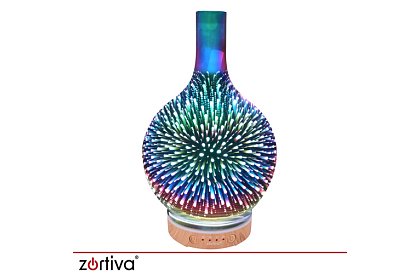 Aromaterapie difuzor Zortiva 200 ml, lampă LED RGB, efect 3D, aromaterapie