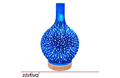 Aromaterapie difuzor Zortiva 200 ml, lampă LED RGB, efect 3D, aromaterapie