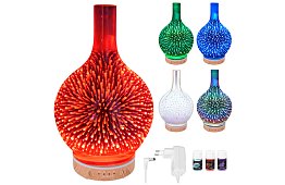 Aromaterapie difuzor Zortiva 200 ml, lampă LED RGB, efect 3D, aromaterapie