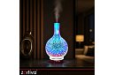 Aromaterapie difuzor Zortiva 200 ml, lampă LED RGB, efect 3D, aromaterapie