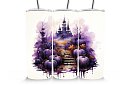 Cana termică de călătorie cu pai 590 ml – Castelul violet de Halloween cu dovleci 17