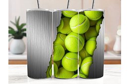 Cana termică de călătorie cu pai 590 ml – Bile de tenis 35