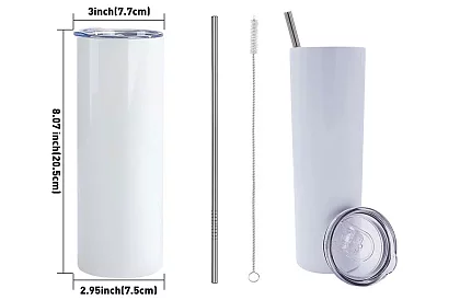 Cana termică de călătorie cu pai 590 ml – Inimi acquerelate colorate 41