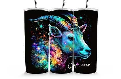 Cana termică de călătorie cu pai 590 ml – Semnul Capricorn 45