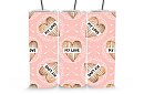 Cana termică de călătorie cu pai 590 ml – Inimi de aur My Love 56