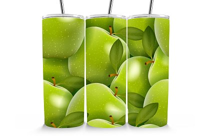 Cana termică de călătorie cu pai 590 ml – Mere verzi suculente 57