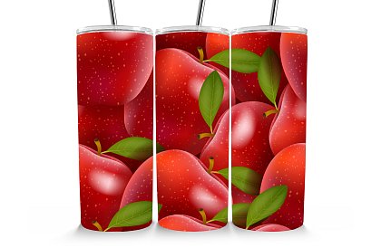 Cana termică de călătorie cu pai 590 ml – Mere roșii suculente 58