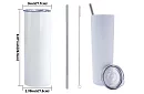 Cana termică de călătorie cu pai 590 ml – Inima Love cu pene 61