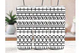 Cana termică de călătorie cu pai 590 ml – Geometric FUCK THIS SHIT 65