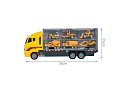 Set de camion de marfă - 6 mașinuțe și utilaje de construcții