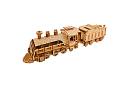 3D puzzle din lemn - Locomotivă cu abur cu tender